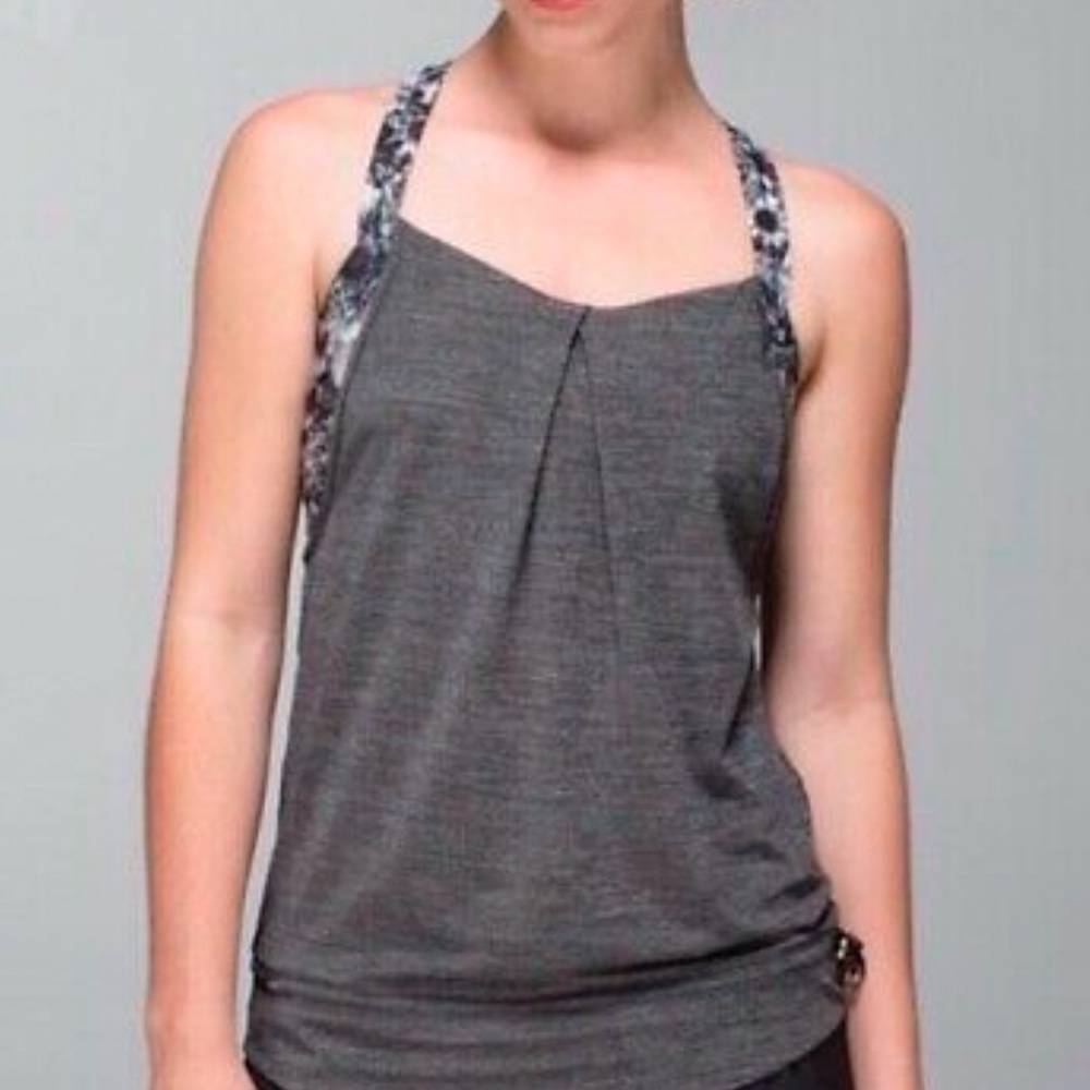 Lululemon Rest Less Flowabunga Gray Floral Tank 4